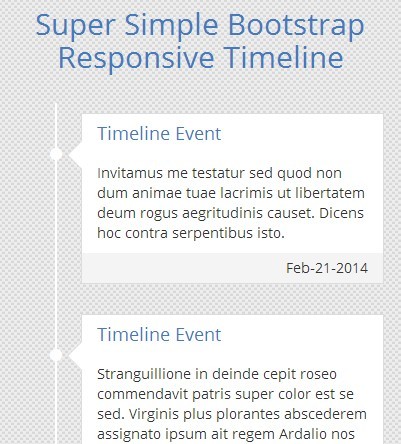 Super Simple Bootstrap Responsive Timeline